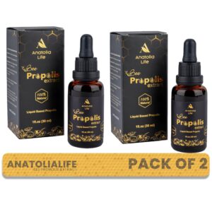 Anatolia Life Natural Bee Propolis Extract, 30 mL, Advanced Liquid Tincture Immune System Booster and Seasonal Defense, Pure High Potency Herbal Supplement, Non-GMO (Propolis (2) Pack)…