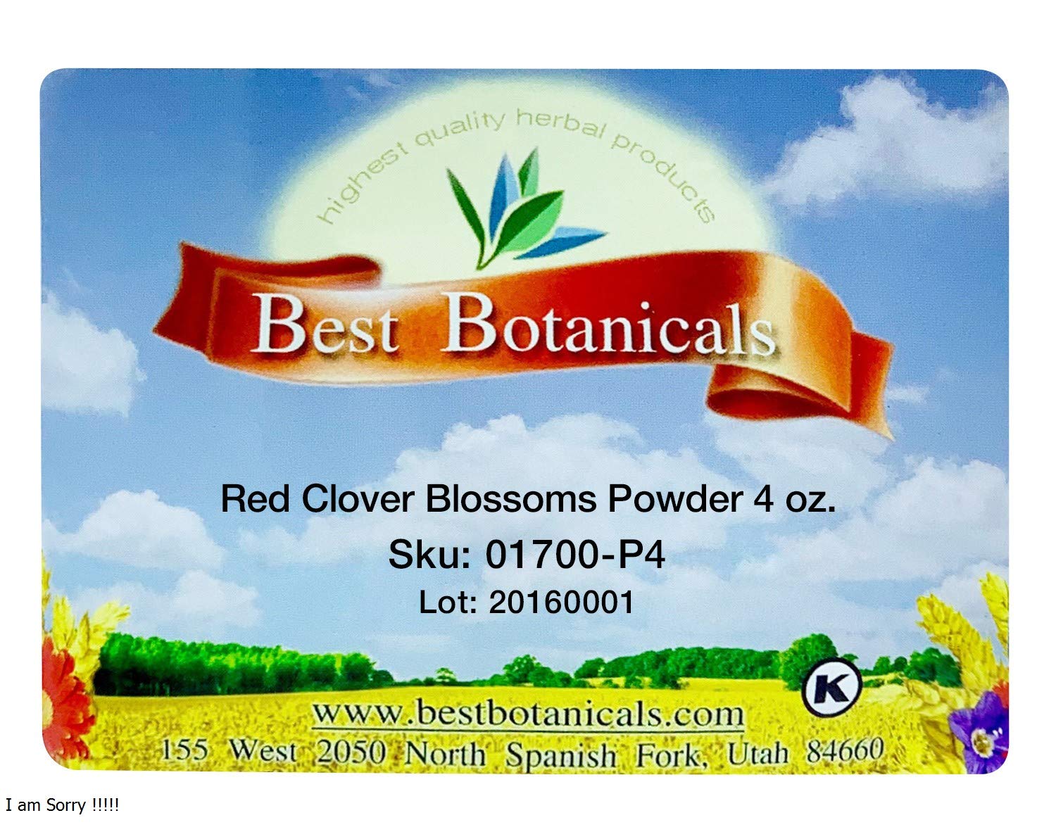 Best Botanicals Red Clover Blossoms Powder 4 oz.