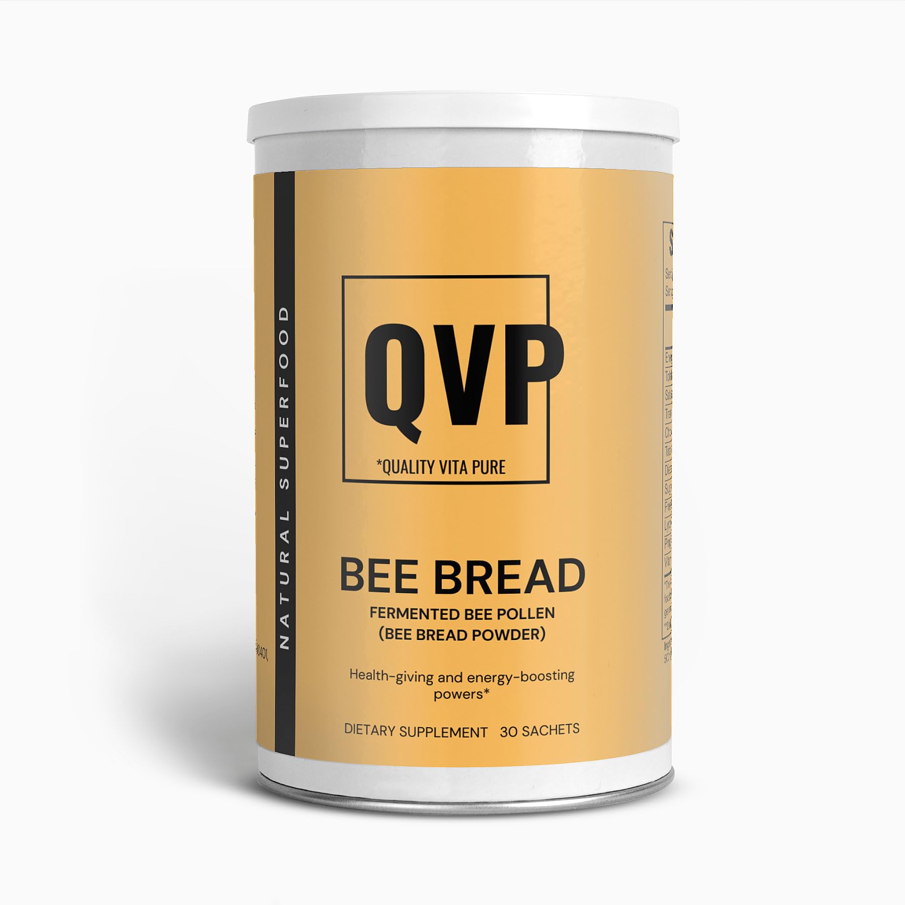 Bee Bread Powder Vita Pure | 100% Fermented Bee Pollen (Bee Pearl) - Natural Superfood with Bee Pollen, Nectar, Royal and Enzyme Blend - Freeze Dried Extract of Bee Bread Supplement -Pure Organic