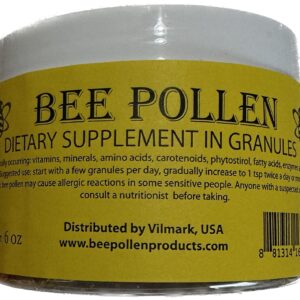 6 oz BEE Pollen 100% Pure Natural Non Processed Bee Pollen Granules 6 oz in jar