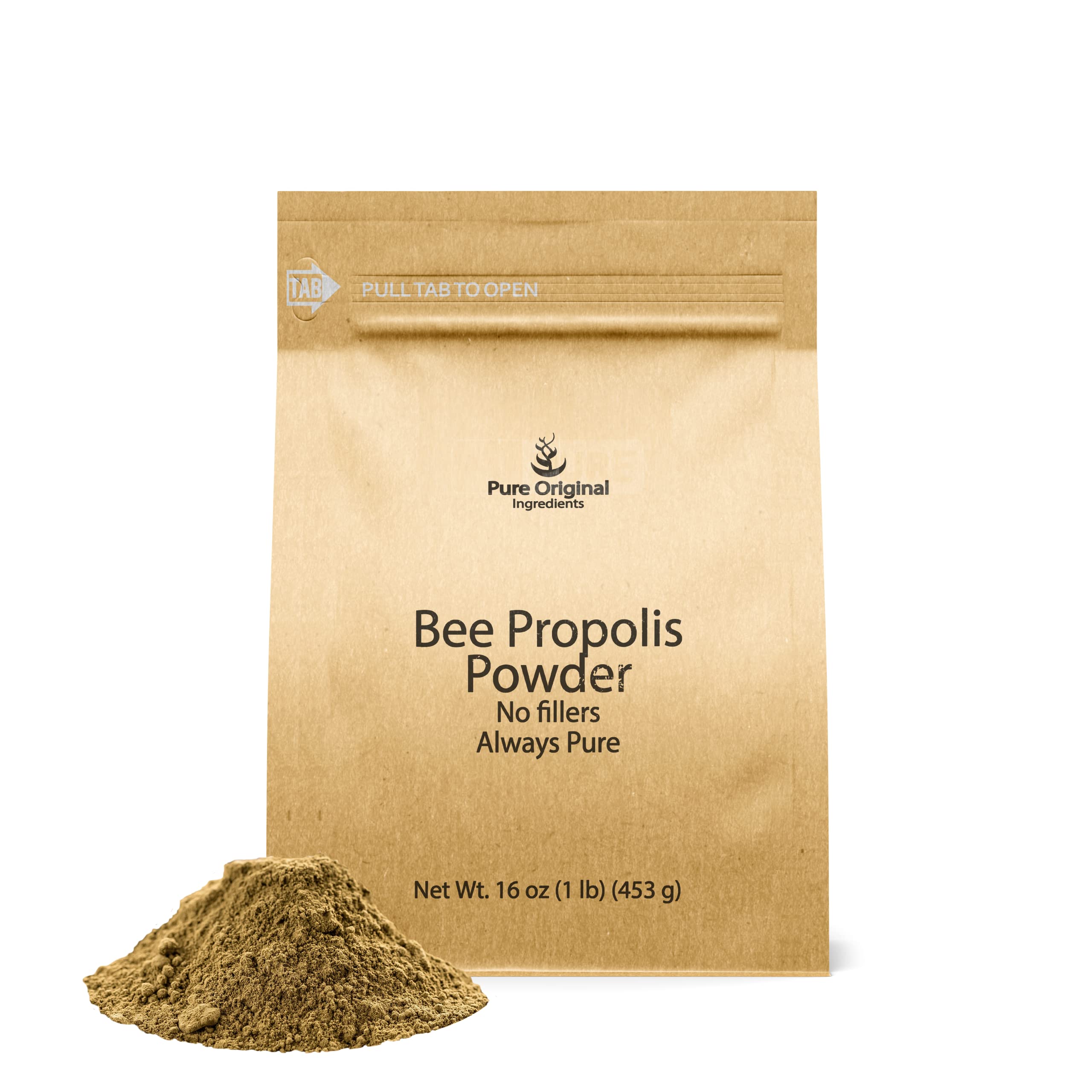 PURE ORIGINAL INGREDIENTS Bee Propolis Powder (1 lb) No Fillers, Lab Verified, Always Pure