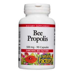 Natural Factors, Bee Propolis Extract 500 mg, Supports a Healthy Immune System, 90 capsules (90 servings)