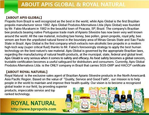 Official Distributor - 10 Bottles of Apiario Silvestre Bee Pollen & Brazil Green Bee Propolis Liquid - Glycolic Extract-Non Alcoholic, Wax Free, Sugar Free