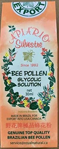 Official Distributor - 3 Bottles of Apiario Silvestre Brazilian Bee Pollen Liquid Glycolic Extract -Non Alcoholic, Wax Free