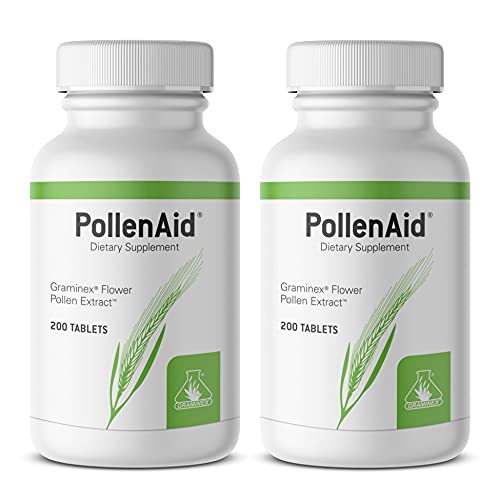 Graminex PollenAid Prostate Supplement: All Natural Prostate Support for Bladder Control & Urinary Tract Health, Rye Pollen Extract Made in USA, 200 Tablets (Pack of 2)