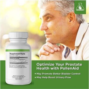 Graminex PollenAid Prostate Supplement: All Natural Prostate Support for Bladder Control & Urinary Tract Health, Rye Pollen Extract Made in USA, 200 Tablets (Pack of 2)