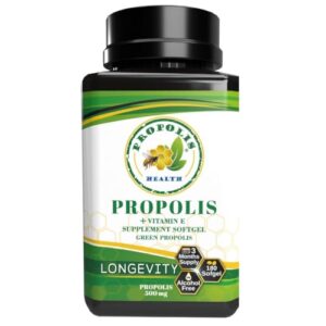 Propolis Health Propolis Capsules 1000mg-Daily with Vitamin E Per 2 Capsules - Brazilian Green Propolis Extract - Immune Booster 50 Days Supply Propolis Capsules (180 Capsules)