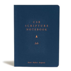 csb scripture notebook, job, black letter, single-column, notetaking, journaling space, sermon series, personal study, concise format, easy-to-read bible serif type