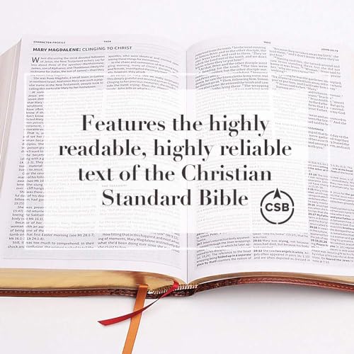 CSB Everyday Study Bible, Black LeatherTouch, Black Letter, Study Notes, Illustrations, Aricles, Easy-to-Carry, Easy-to-Read Bible Serif Type