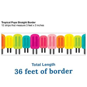 Schoolgirl Style - Simply Stylish Tropical | Tropical Pops Straight Borders, Classroom Décor, 12 Strips