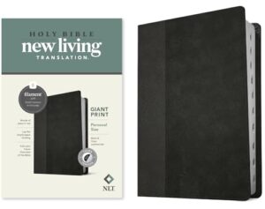 nlt personal size giant print bible, filament-enabled edition (leatherlike, black/onyx, indexed, red letter): includes free access to the filament ... notes, devotionals, worship music, and video