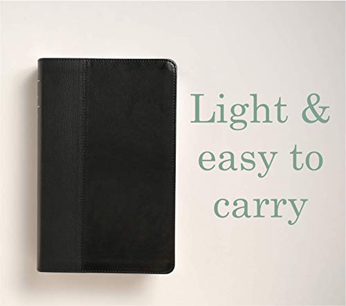 NLT Personal Size Giant Print Bible, Filament-Enabled Edition (LeatherLike, Black/Onyx, Indexed, Red Letter): Includes Free Access to the Filament ... Notes, Devotionals, Worship Music, and Video