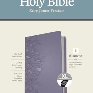 KJV Personal Size Giant Print Holy Bible (Red Letter, LeatherLike, Peony Lavender, Indexed): Includes Free Access to the Filament Bible App Delivering ... Notes, Devotionals, Worship Music, and Video