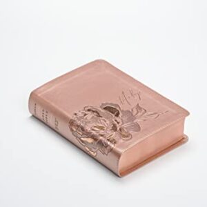 NLT Compact Giant Print Bible, Filament-Enabled Edition (LeatherLike, Rose Metallic Peony, Indexed, Red Letter)