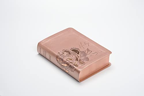 NLT Compact Giant Print Bible, Filament-Enabled Edition (LeatherLike, Rose Metallic Peony, Indexed, Red Letter)