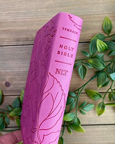 NLT Premium Value Compact Bible, Filament-Enabled Edition (LeatherLike, Pink Rose)