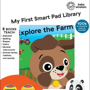 Baby Einstein - My First Smart Pad Library Electronic Activity Pad and 8-Book Library - PI Kids