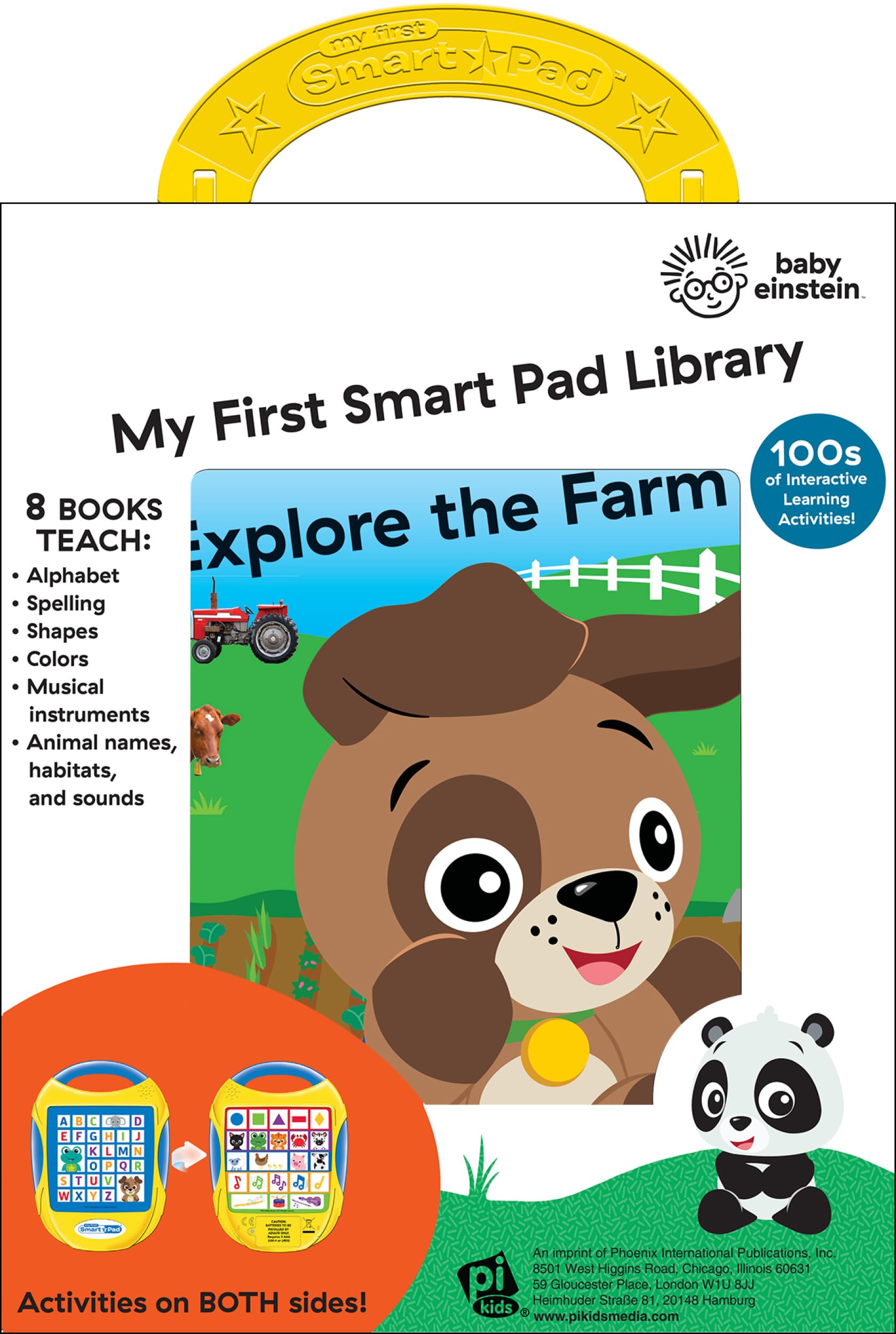 Baby Einstein - My First Smart Pad Library Electronic Activity Pad and 8-Book Library - PI Kids