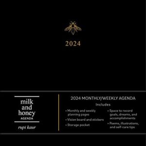 milk and honey 12-Month 2024 Monthly/Weekly Agenda Calendar