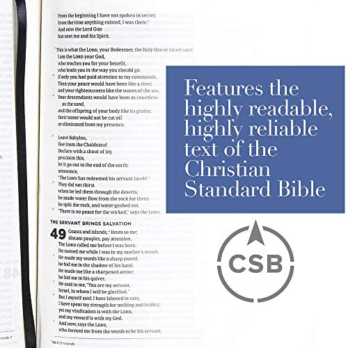 CSB He Reads Truth Bible, Black LeatherTouch, Black Letter, Wide Margins, Journaling Space, Illustrations, Reading Plans, Single-Column, Easy-to-Read Bible Serif Type