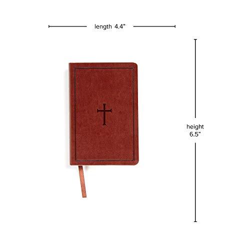 KJV Compact Reference Bible, Brown LeatherTouch, Red Letter, Pure Cambridge Text, Presentation Page, Cross-References, Full-Color Maps, Easy-to-Read Bible MCM Type