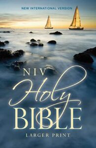 niv, holy bible, larger print, paperback