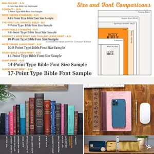 KJV Holy Bible, Note-taking Bible, Faux Leather Hardcover - King James Version, Brown/Pink