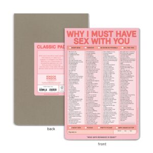 Knock Knock Why I Must Have Sex With You Checklist Pad (Second Edition)