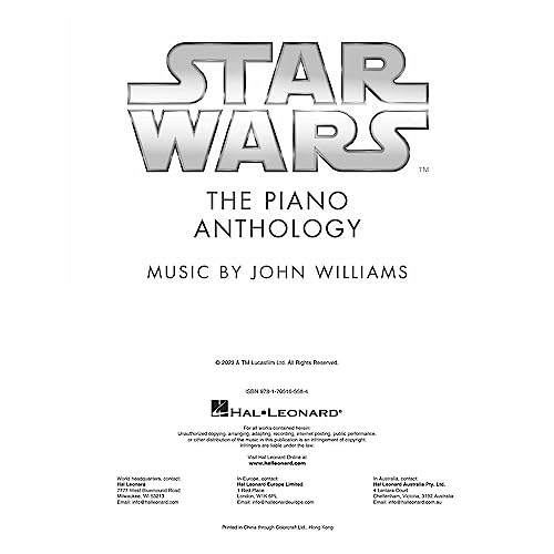 Star Wars: The Piano Anthology - Music by John Williams Featuring Themes from All Nine Films Deluxe Hardcover Edition with a foreword by Mike Matessino