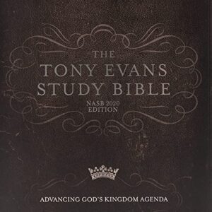 NASB Tony Evans Study Bible, Jacketed Hardcover, Black Letter, Study Notes and Commentary, Articles, Videos, Charts, Easy-to-Read Bible Karmnina Type