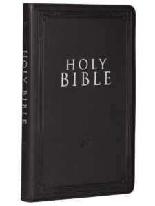 kjv holy bible, gift edition faux leather, king james version, black