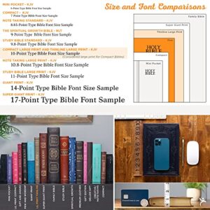 KJV Holy Bible, Thinline Large Print Faux Leather Red Letter Edition Thumb Index & Ribbon Marker, King James Version, White