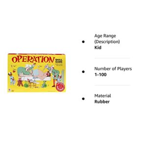 Operation Electronic Board Game, Family Games for Kids Ages 6+, Kids Board Games for 1+ Players, Funny Games for Kids, Kids Gifts (Amazon Exclusive)