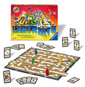 ravensburger labyrinth - enthralling family board game | ideal for kids and adults aged 7 and up | offers great replay value | designed for 2-4 players | globally celebrated | asin: 26448