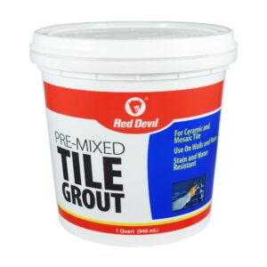 red devil 0424 pre-mixed tile grout, 1 quart,white, (pack of 1)