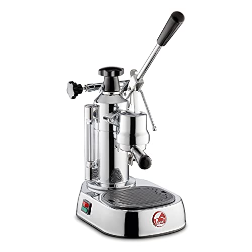 La Pavoni EPC-8 Europiccola 8-Cup Lever Style Espresso Machine, Chrome,Silver