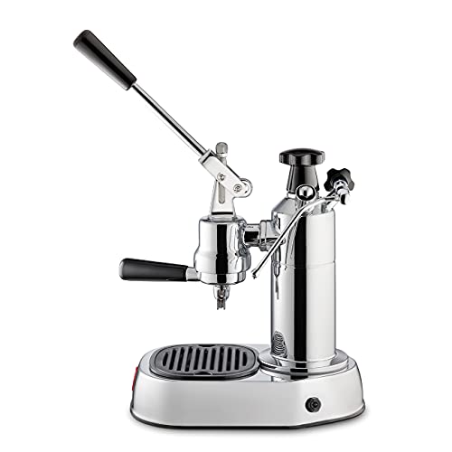 La Pavoni EPC-8 Europiccola 8-Cup Lever Style Espresso Machine, Chrome,Silver