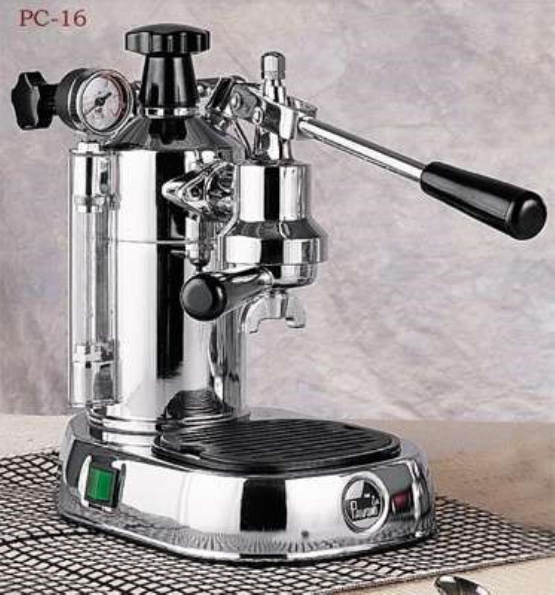 La Pavoni PC-16 Professional Espresso Machine, Chrome Black