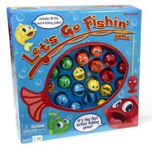 let's go fishin' game by pressman - the original fast-action fishing game!, 1-4 players