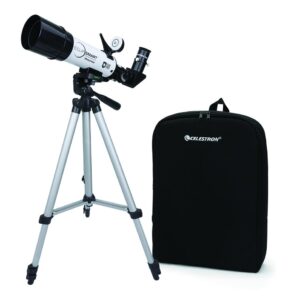 Celestron – EclipSmart Safe Solar Eclipse Telescope – 50MM Refractor – Meets ISO 12312-2:2015(E) Standards – Observe Solar Eclipses & Sunspots – Permanently Attached Solar Safe Filter & Finderscope