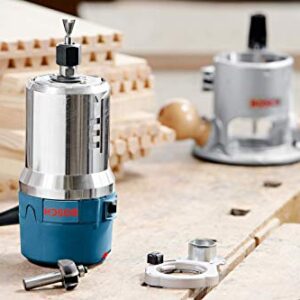 BOSCH 1617EVSPK Wood 12 Amp Router Tool Combo Kit - 2.25 Horsepower Plunge Router & Fixed Base with a Variable Speed Motor