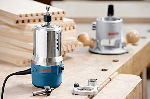 BOSCH 1617EVSPK Wood 12 Amp Router Tool Combo Kit - 2.25 Horsepower Plunge Router & Fixed Base with a Variable Speed Motor