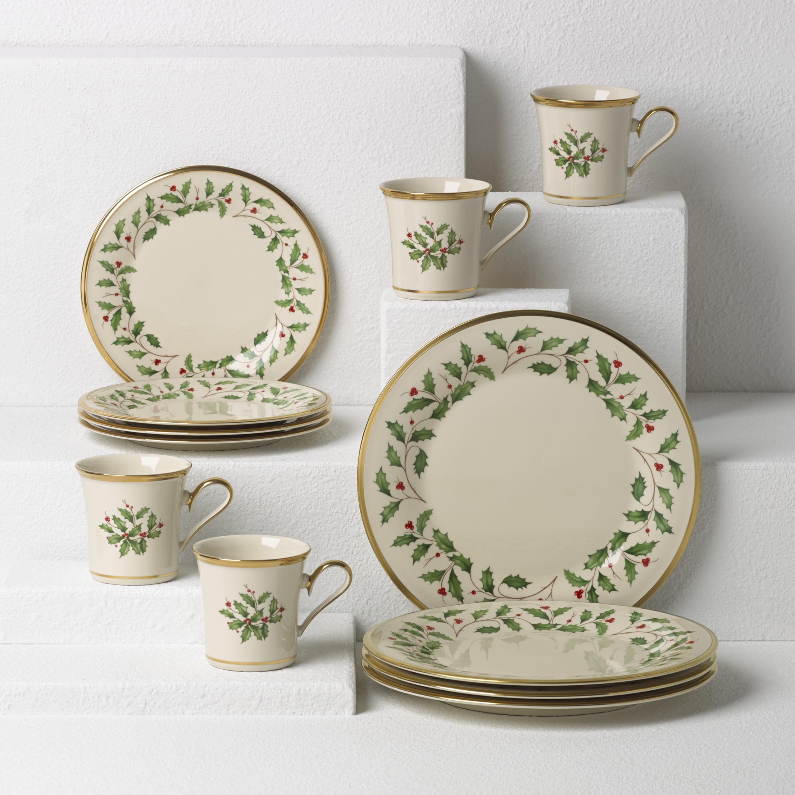 Lenox 6122048 Holiday 12-Piece-Plate-&-Mug Set