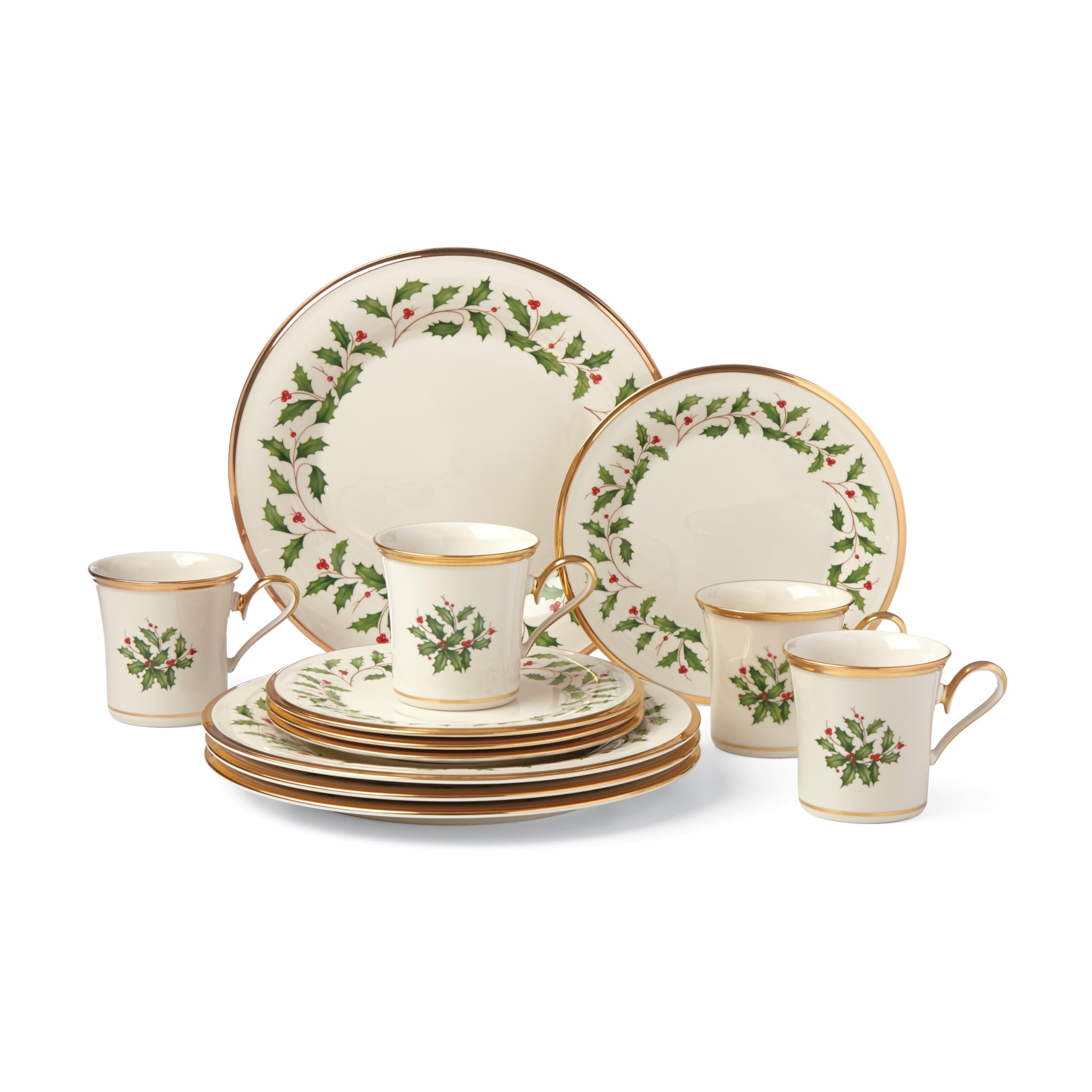 Lenox 6122048 Holiday 12-Piece-Plate-&-Mug Set