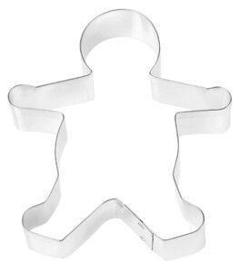 fox run gingerbread boy cookie cutter, 5-inch, stainless steel