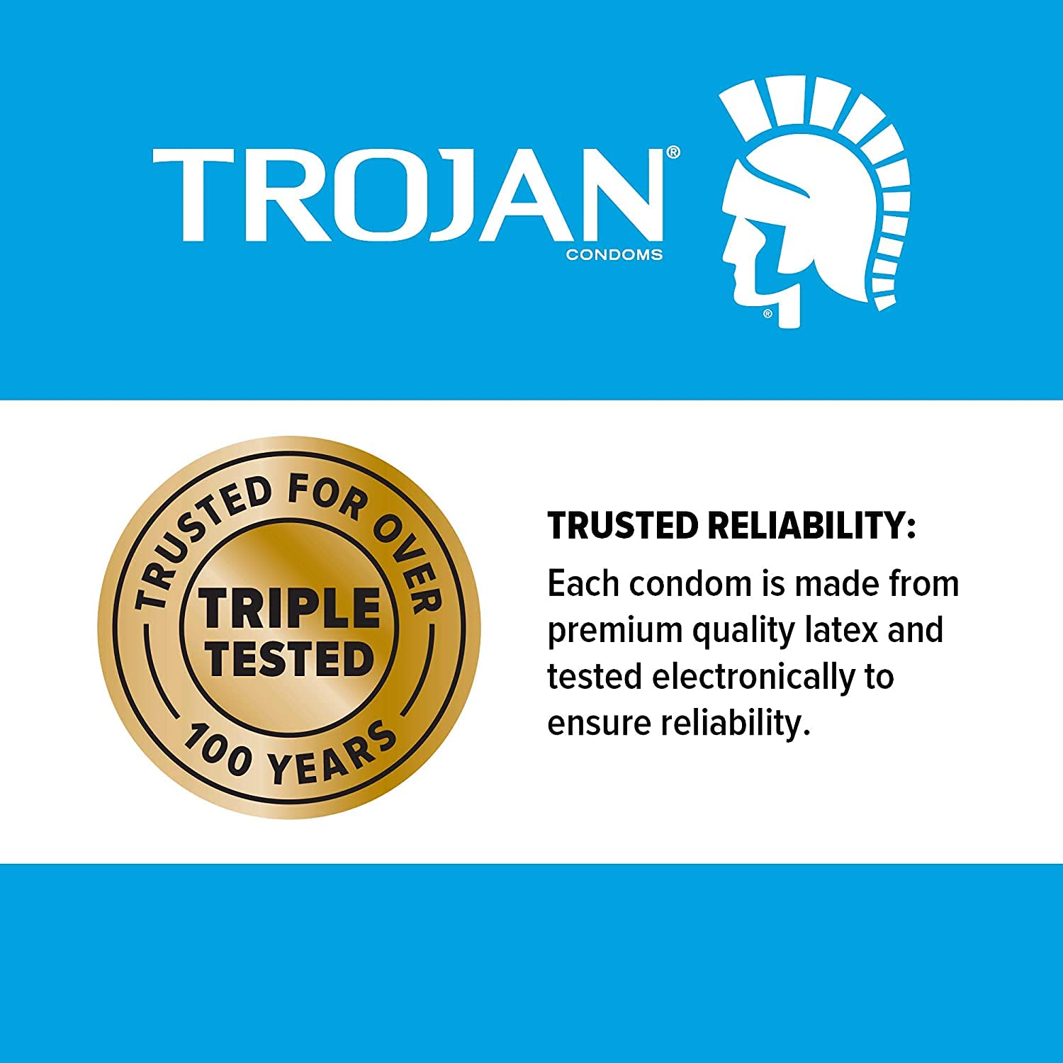 Trojan Natural Lamb Lubricated Condoms (3 Condoms)