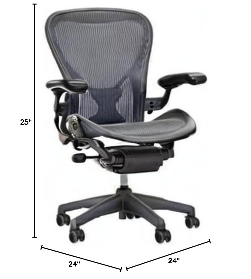 Aeron Size B - Posture Fit, Graphite, Classic Carbon Pellicle