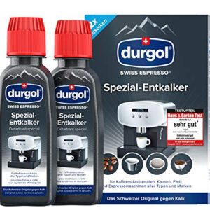 Durgol Swiss Espresso, Descaler and Decalcifier for All Brands of Espresso Machines and Coffee Makers, 4.2 Fluid Ounces (Pack of 2)