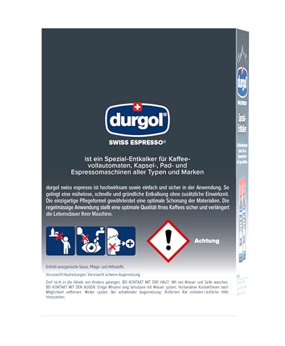 Durgol Swiss Espresso, Descaler and Decalcifier for All Brands of Espresso Machines and Coffee Makers, 4.2 Fluid Ounces (Pack of 2)