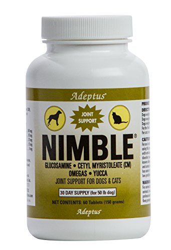 Adeptus Nutrition 60 Tablets Nimble Pet, 3.5 x 3.5 x 4.75